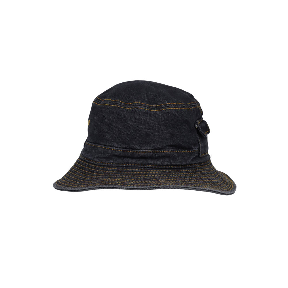 Denim Bucket Hat Pocket Fishing Travel Sun Washed Cap – WITHMOONS