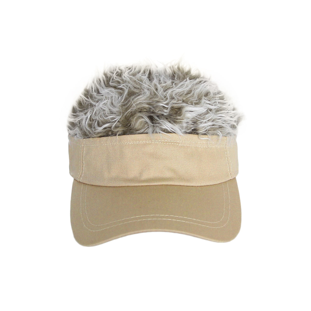 Flare Hair Sun Visor Cap with Fake Hair Wig Novelty – WITHMOONS