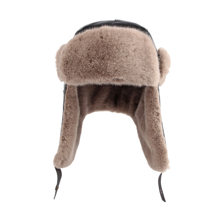 Trapper Russian Hat - Winter Trooper Ski Ear Flap Cap - Faux  display picture 2