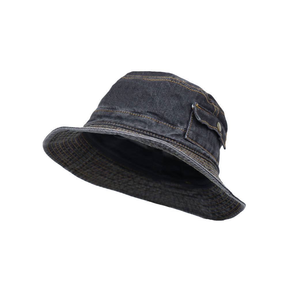 DongKing Cotton Washed Bucket Hat Out Door Fishing Hats