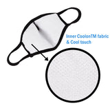 WITHMOONS 3PCS Cotton Face Mask Multiple Layers Cover Reusable Washable with Nose Bridge EU0304