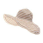 Women Foldable Light Swirl Striped Floppy Hat Beach Cap