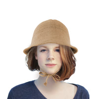 Knit Beanie Hat Basic Winter Bucket Women Ear Flaps SLB1236