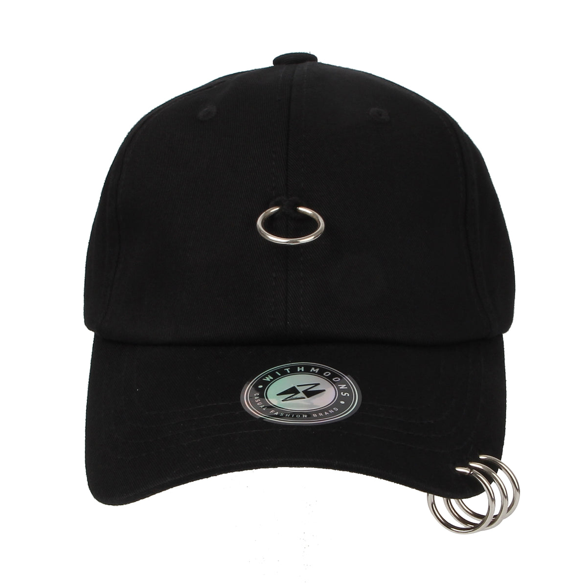 Baseball Cap Iron Ring Pierced K-Pop Hip Hop Hat – WITHMOONS