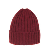 Wool Ribbed Knitted Beanie Hat Slouchy Bobble Pom AC5476