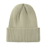 Knitted Ribbed Beanie Hat Basic Plain Solid Watch Cap