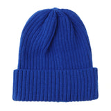 Knitted Ribbed Beanie Hat Basic Plain Solid Watch Cap AC5846