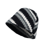 Colorful Knit Sun Bowler Beach Cap Foldable Deep Bucket Hat