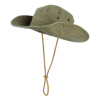 Wide Brim Boonie Bush Hat Fishing Hiking Hat Safari Cap Outdoor AP80241
