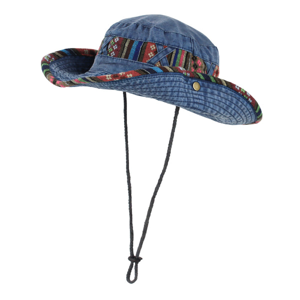 Wide Brim Boonie Bush Hat Fishing Hiking Hat Safari Cap Outdoor