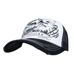 American Flag Baseball Cap Distressed Meshed Vintage Trucker Hat