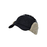 Winter Padded Quilting Earflaps Chin Strap Baseball Cap Hunting Hat