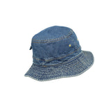 Denim Bucket Hat Pocket Fishing Travel Sun Washed Cap DWB1452