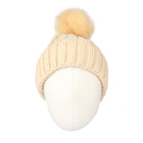 Fleece Twist Knit Pom Beanie Winter Hat Slouchy Cap DZP0017