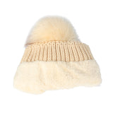 Fleece Twist Knit Pom Beanie Winter Hat Slouchy Cap DZP0017