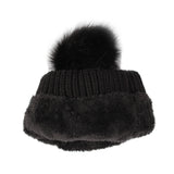 Fleece Twist Knit Pom Beanie Winter Hat Slouchy Cap DZP0017