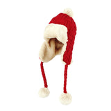 Fleece Lining Thick Cable Knit Beanie Hat Earflaps Cap FZ70022