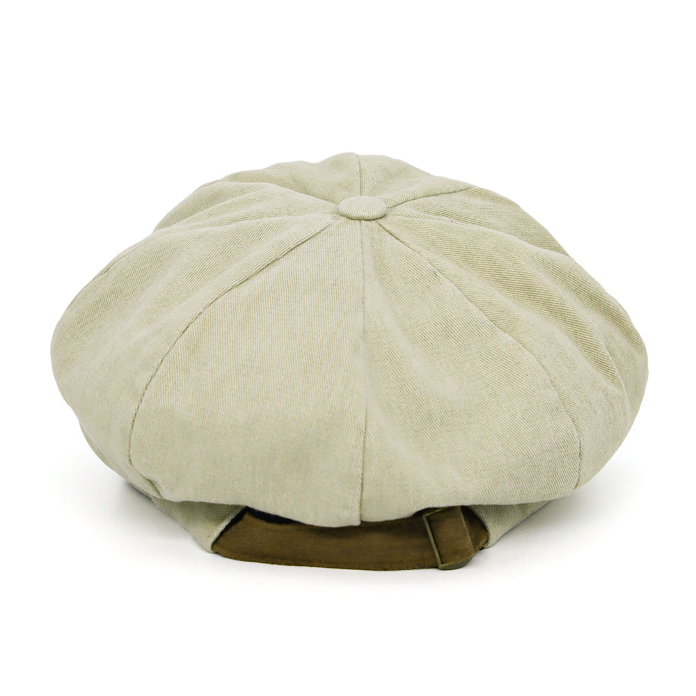 MarkMark Baker Boy Flat Cap Stitchy Beret Washed Denim Jean Hat - 6