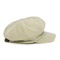 Plain Baker Boy Hat Twill Cotton Beret Cap Newsboy Hat Washed Adjustable JDG1582