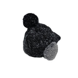 Winter Pom Knitted Cable Visor Earflaps Beanie Hat Mixed Color Skull Cap JDT1494