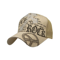 Meshed Baseball Cap Cross Rhinestones Trucker Hat