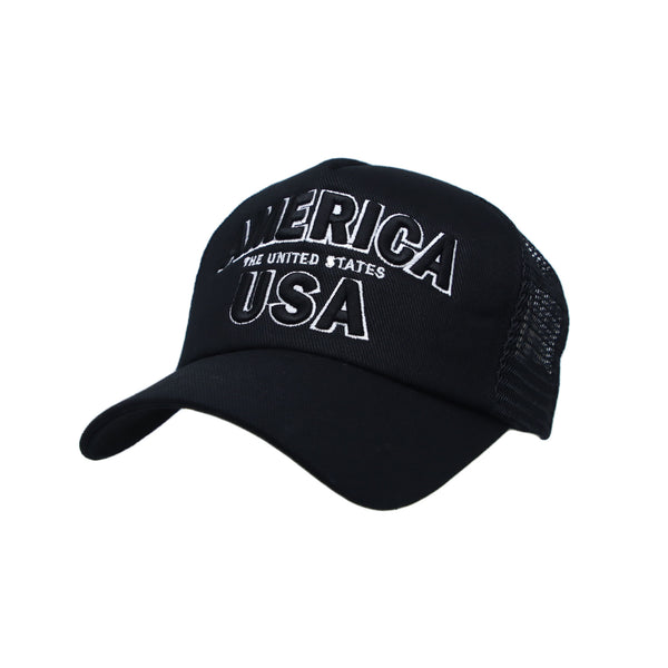 America USA Embroidery Hat Meshed Trucker Baseball Cap