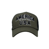 America USA Embroidery Hat Meshed Trucker Baseball Cap KR11345