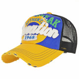 Baseball Cap Vintage Style Mesh Distressed Washed Cotton Summer Dad Hat Trucker Cap Adjustable Star Patch For Men Women KR1185