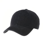 Denim Baseball Cap Plain Washed Low Profile Stitch
