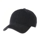 Denim Baseball Cap Plain Washed Low Profile Stitch