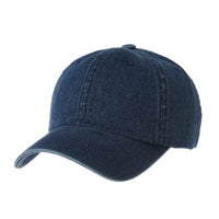Denim Baseball Cap Plain Washed Low Profile Stitch KR1615