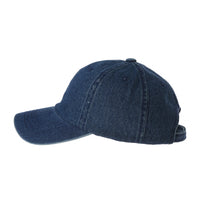 Denim Baseball Cap Plain Washed Low Profile Stitch KR1615