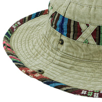 Boonie Bush Hat Wide Brim Side Snap Chin Cord KR81059