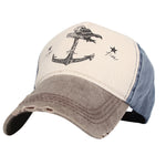 Vintage Washed Mens Baseball Cap Pirate Ships Hat