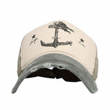 Vintage Washed Mens Baseball Cap Pirate Ships Hat KZ10034