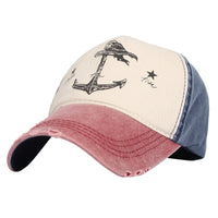 Vintage Washed Mens Baseball Cap Pirate Ships Hat KZ10034