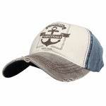 Vintage Washed Mens Baseball Cap Pirate Ships Hat