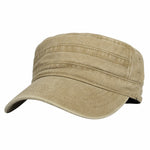 Vintage Cadet Cap Washed Cotton Military Style Hats