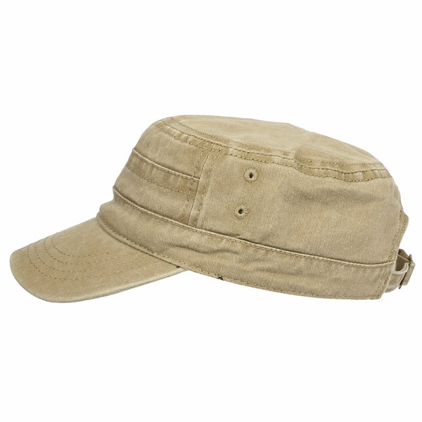 thumbnail image 2 of Oilskin Hat Unisex Classic Military Hats , Adjustable Cotton Army Cap, Vintage Flat Top Outdoors Baseball Caps For Men And Women Green Baseball Cap 2 of 12
