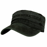 Vintage Cadet Cap Washed Cotton Military Style Hats KZ40037