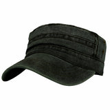 Vintage Cadet Cap Washed Cotton Military Style Hats KZ40037