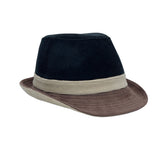 Corduroy Fedora Hat Band Trilby Soft Winter Short Brim Cap LD61542
