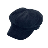Corduroy Newsboy Hat - 8 Panel Cabbie Baker Beret Cap Winter Oversized
