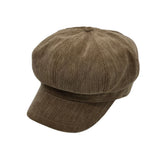 Corduroy Newsboy Hat - 8 Panel Cabbie Baker Beret Cap Winter Oversized LDG1563