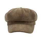 Corduroy Newsboy Hat - 8 Panel Cabbie Baker Beret Cap Winter Oversized LDG1563