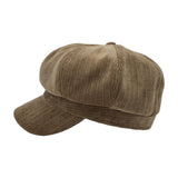 Corduroy Newsboy Hat - 8 Panel Cabbie Baker Beret Cap Winter Oversized LDG1563