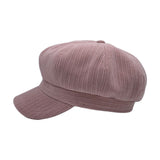 Corduroy Newsboy Hat - 8 Panel Cabbie Baker Beret Cap Winter Oversized LDG1563