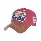 Vintage Style Patch Cotton Summer Dad Hat Trucker Cap Adjustable Faux Leather Brim For Men Women LX1192
