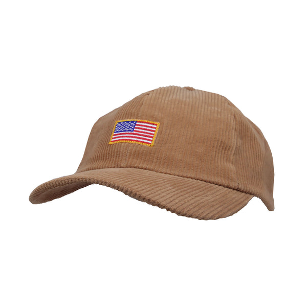 American Flag Hat Corduroy Baseball Dad Cap Adjustable