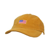 American Flag Hat Corduroy Baseball Dad Cap Adjustable MU21390